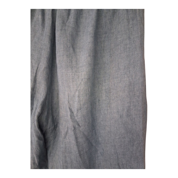 Eileen Fisher Grey and White Pinstriped Pants - Picture 4 of 4